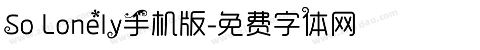 So Lonely手机版字体转换